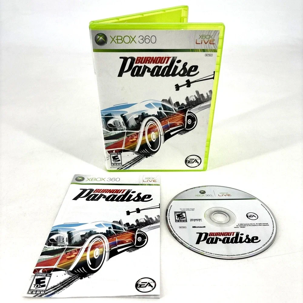 Burnout‎ Paradise Xbox 360 Complete w/ Manual